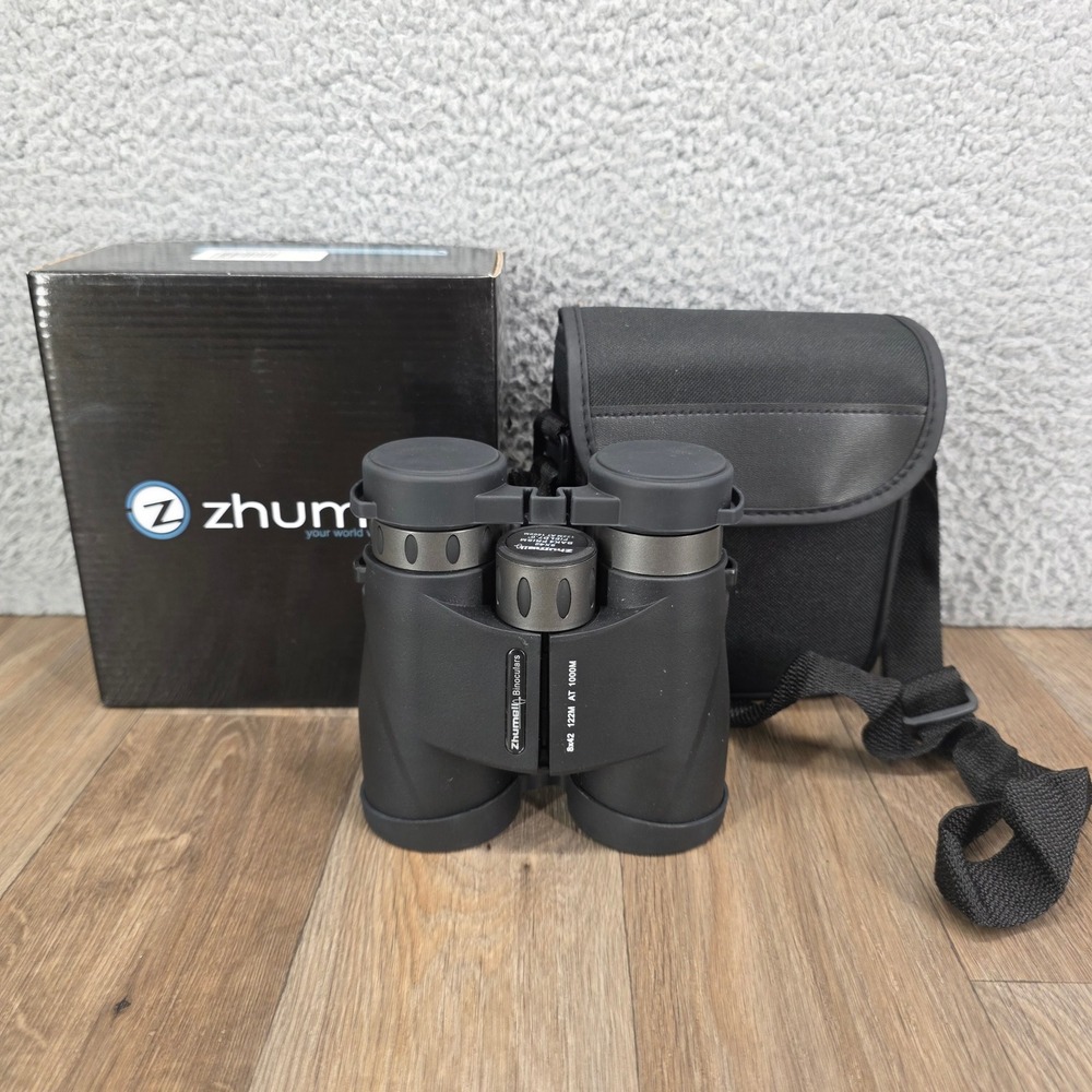 Zhumell 8x42 Short Barrel Waterproof Binoculars BaK4 Prism ZHUA001-1 Black